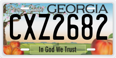 GA license plate CXZ2682