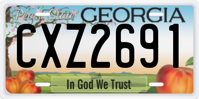 GA license plate CXZ2691