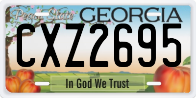 GA license plate CXZ2695