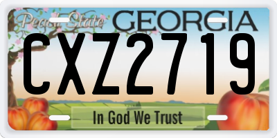 GA license plate CXZ2719