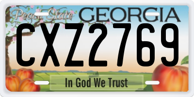 GA license plate CXZ2769