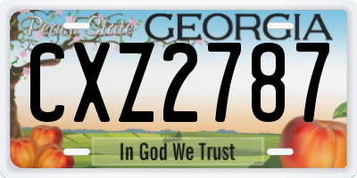 GA license plate CXZ2787