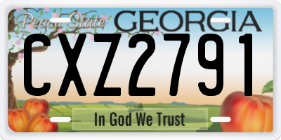 GA license plate CXZ2791