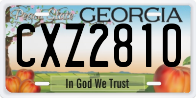 GA license plate CXZ2810