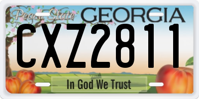 GA license plate CXZ2811