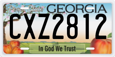 GA license plate CXZ2812