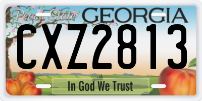 GA license plate CXZ2813