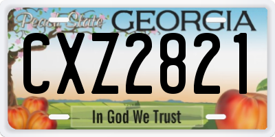GA license plate CXZ2821
