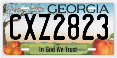 GA license plate CXZ2823