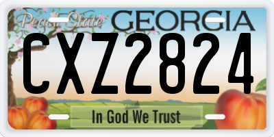 GA license plate CXZ2824