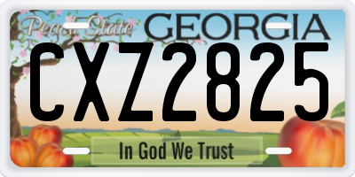 GA license plate CXZ2825