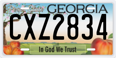 GA license plate CXZ2834
