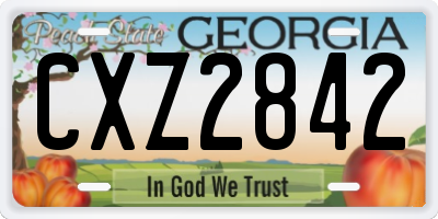 GA license plate CXZ2842