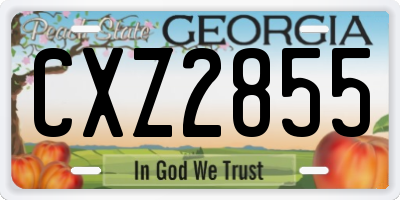 GA license plate CXZ2855