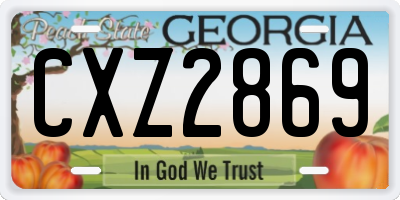 GA license plate CXZ2869
