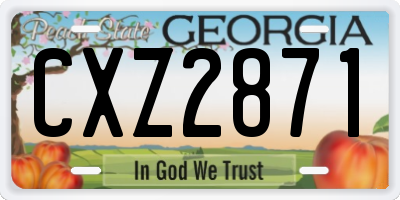 GA license plate CXZ2871