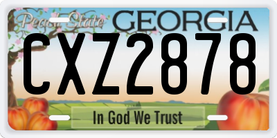 GA license plate CXZ2878