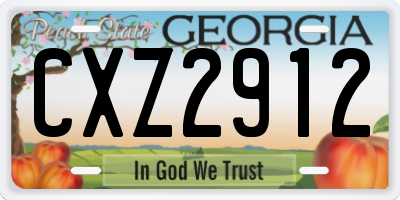 GA license plate CXZ2912