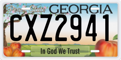 GA license plate CXZ2941