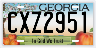 GA license plate CXZ2951