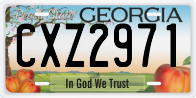 GA license plate CXZ2971