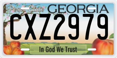 GA license plate CXZ2979