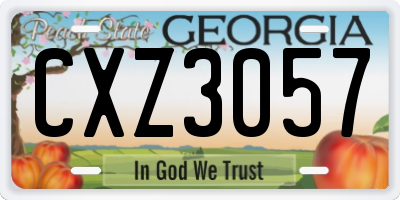 GA license plate CXZ3057