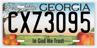 GA license plate CXZ3095