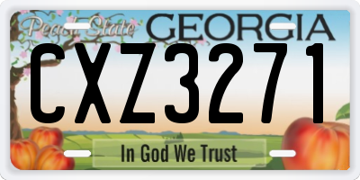 GA license plate CXZ3271