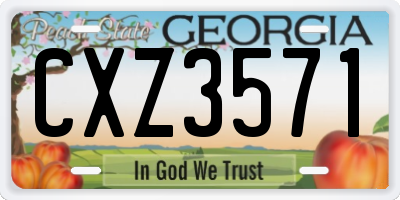 GA license plate CXZ3571