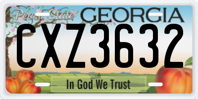 GA license plate CXZ3632