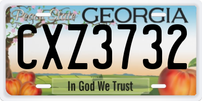 GA license plate CXZ3732