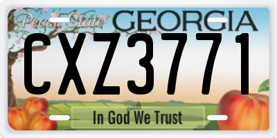 GA license plate CXZ3771
