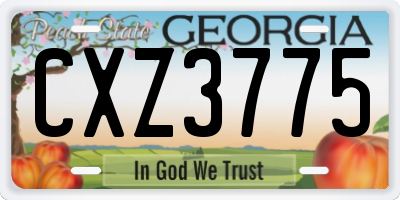 GA license plate CXZ3775