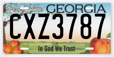 GA license plate CXZ3787