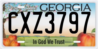 GA license plate CXZ3797