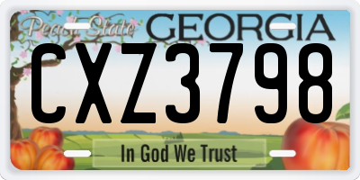 GA license plate CXZ3798