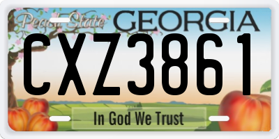 GA license plate CXZ3861