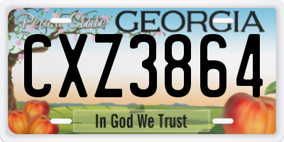 GA license plate CXZ3864