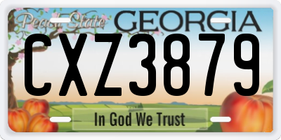 GA license plate CXZ3879