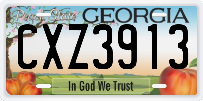 GA license plate CXZ3913