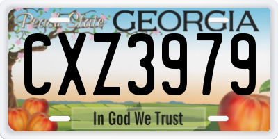 GA license plate CXZ3979