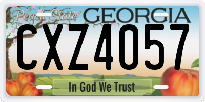 GA license plate CXZ4057