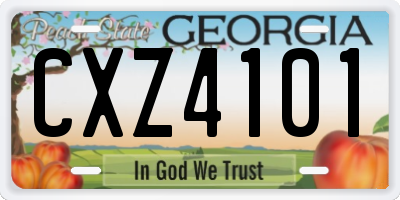 GA license plate CXZ4101