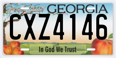 GA license plate CXZ4146