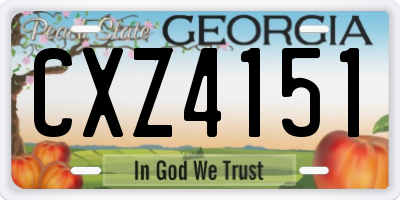GA license plate CXZ4151