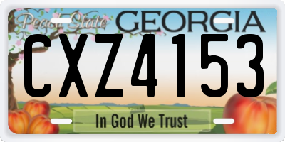 GA license plate CXZ4153