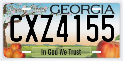 GA license plate CXZ4155