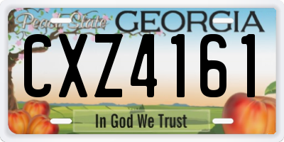 GA license plate CXZ4161
