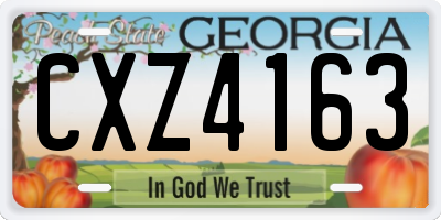 GA license plate CXZ4163